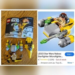 Star Wars Naboo Starfighter Microfighter, complete set